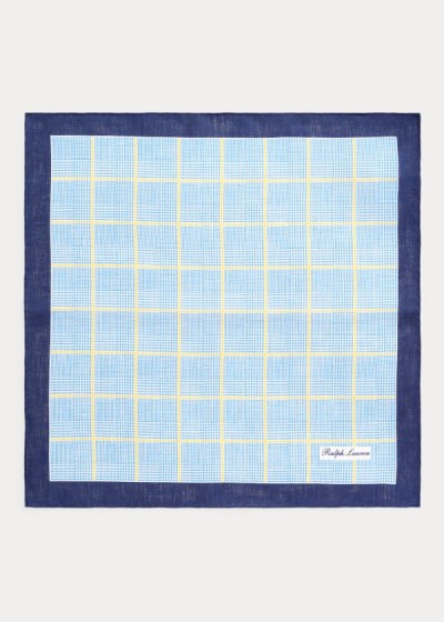 Men's Ralph Lauren Glen Plaid Linen Pocket Square | 307481TPM